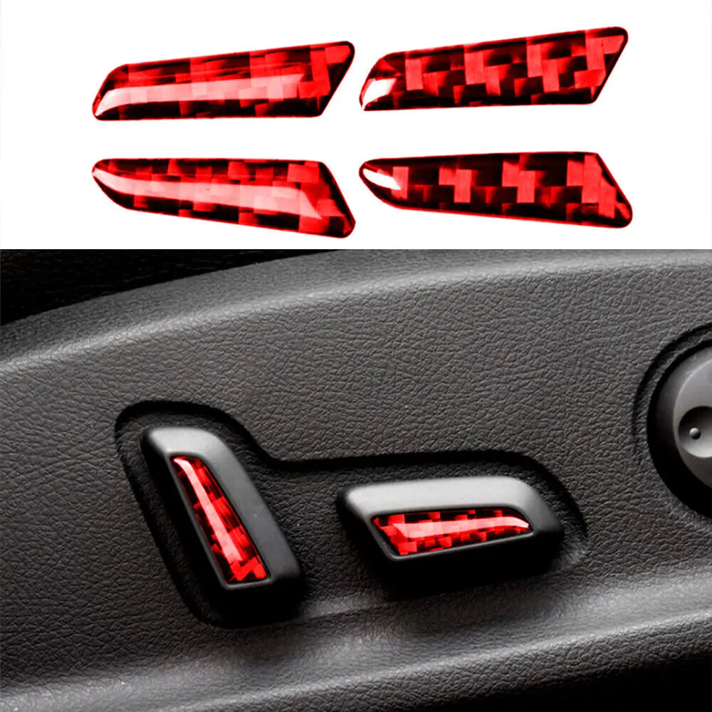 4pcs Car Seat Adjust Button Cover Sticker Red Carbon Trim Auto Anti-Scratch Accessories For Audi A4 B9 2017-2020
4pcs Car Seat Adjust Button Cover Sticker Red Carbon Trim Auto Anti-Scratch Accessories For Audi A4 B9 2017-2020