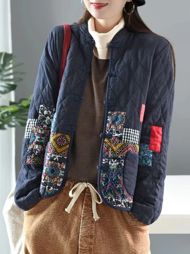 Autumn Winter Arts Style Parkas Women's Clothing Long Sleeve Single Breasted Quilted Warm Coats Cotton Linen Vintage Jackets New
Autumn Winter Arts Style Parkas Women's Clothing Long Sleeve Single Breasted Quilted Warm Coats Cotton Linen Vintage Jackets New