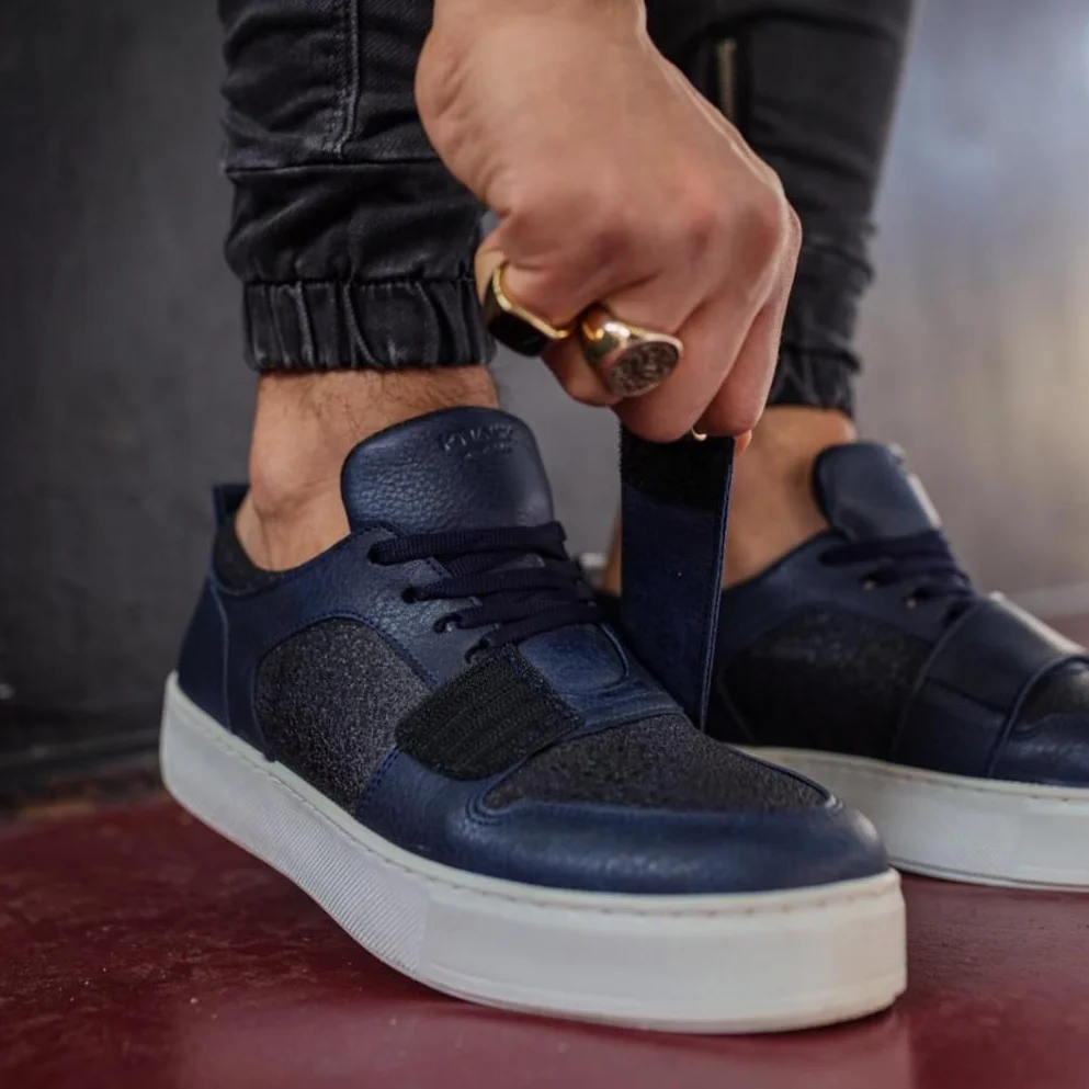 Knack 999 Casual Male Shoes Navy Blue Leather Non-Seasonal Comfortable Orthotic Insole Spring Summer Fashion Lace-Up Strappy Sports Style
Knack 999 Casual Male Shoes Navy Blue Leather Non-Seasonal Comfortable Orthotic Insole Spring Summer Fashion Lace-Up Strappy Sports Style