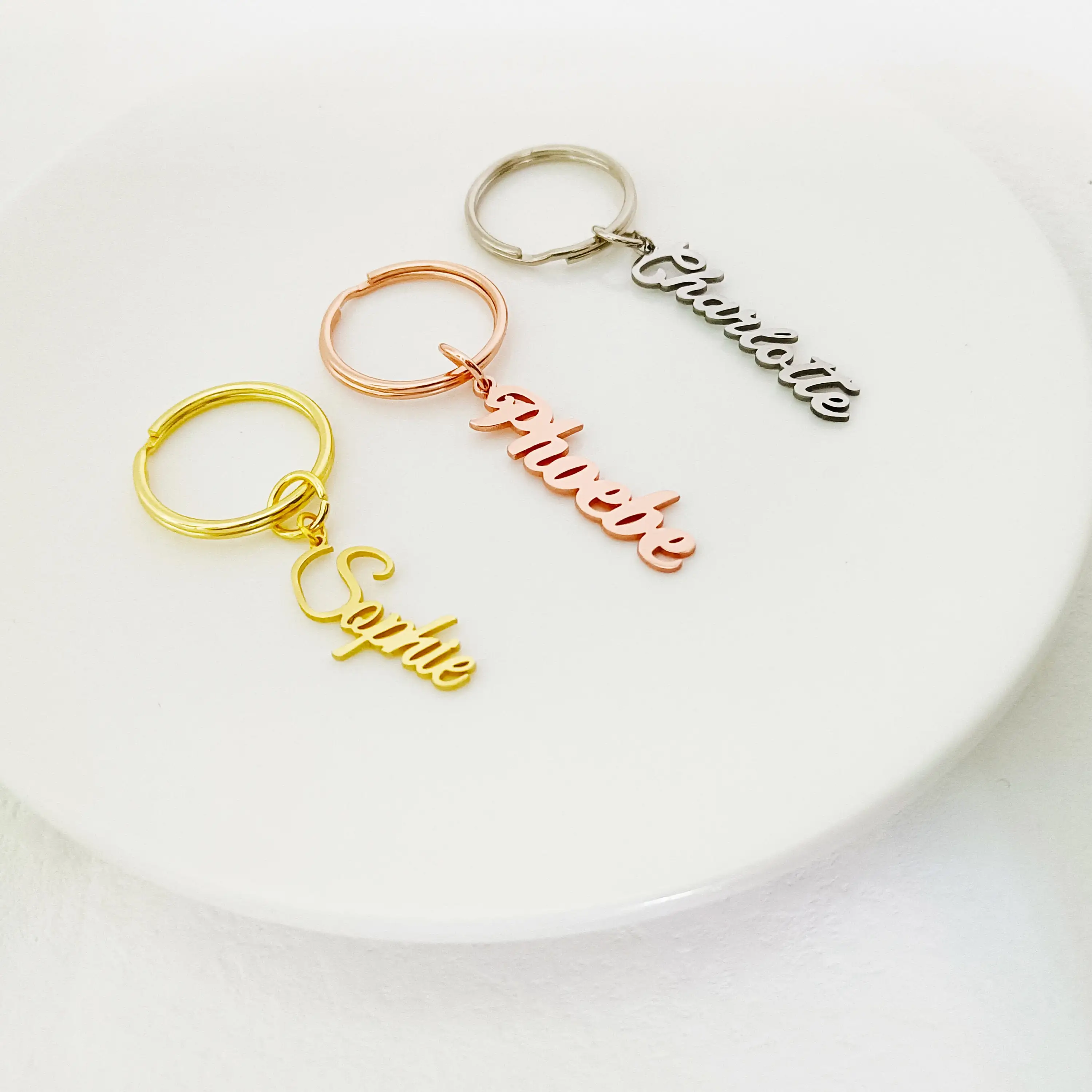 Custom Name Keychain • Gold Plated Personalized Name Keychain • Stainless Steel Nameplate Key Chain • Mother's Day Gifts
Custom Name Keychain • Gold Plated Personalized Name Keychain • Stainless Steel Nameplate Key Chain • Mother's Day Gifts