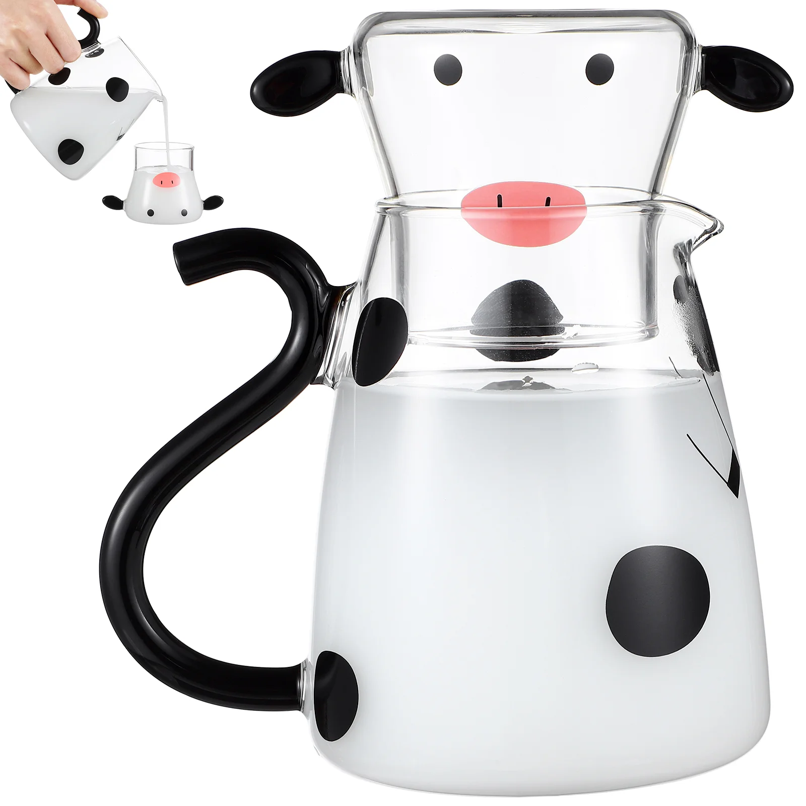 1 Set Creative Large Capacity Household Cow Glass Water Pitcher with Glass Cup Cow Tea Pot with Cup
1 Set Creative Large Capacity Household Cow Glass Water Pitcher with Glass Cup Cow Tea Pot with Cup