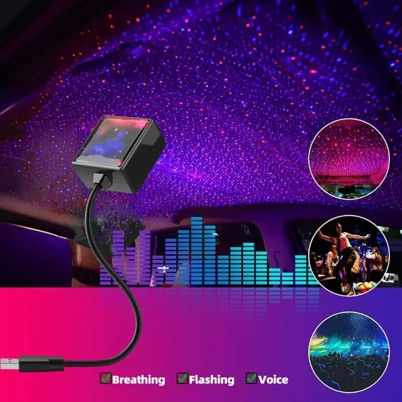 USB Adjustable LED Projector Lamp Auto Galaxy Atmosphere Night Lights for Car Rotating Roof Star Starry Sky Decorative Lights
USB Adjustable LED Projector Lamp Auto Galaxy Atmosphere Night Lights for Car Rotating Roof Star Starry Sky Decorative Lights