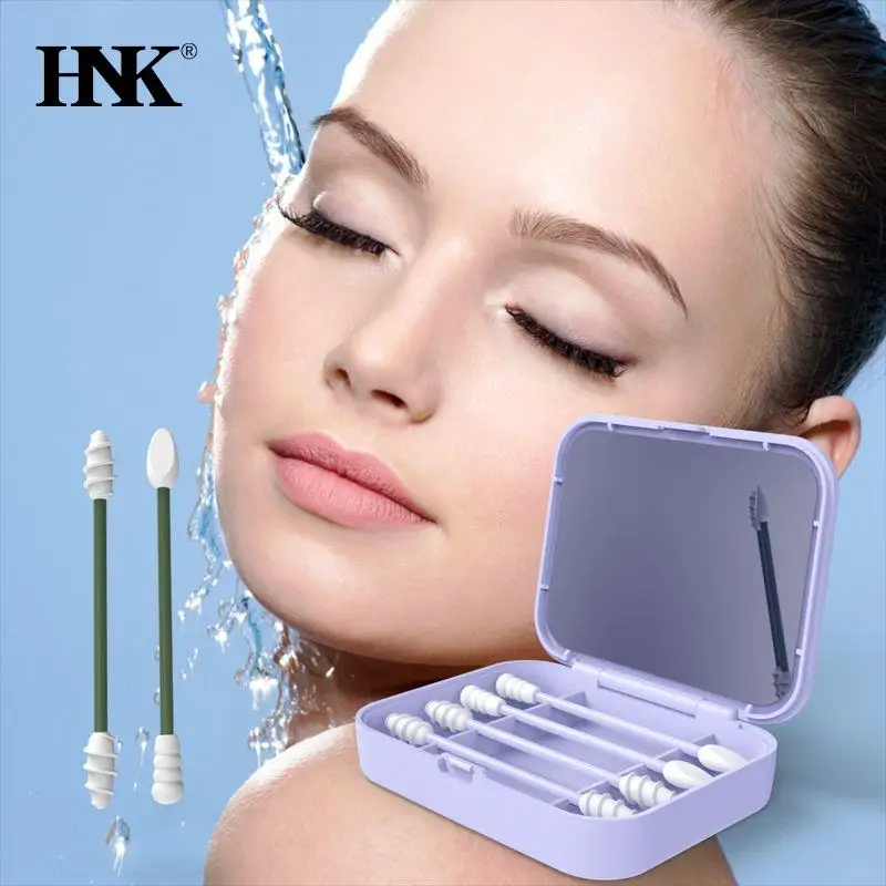 4pc/set Reusable Cotton Swab Portable Silicone Swab Cleanable For Ear Cleaning Beauty Treatment Makeup Cosmetic Tool
4pc/set Reusable Cotton Swab Portable Silicone Swab Cleanable For Ear Cleaning Beauty Treatment Makeup Cosmetic Tool