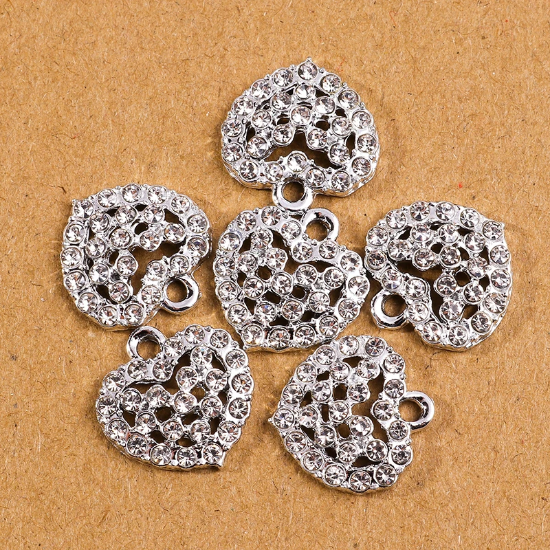 10pcs 17*18mm Elegant Crystal Love Heart Charms Pendants for Jewelry Making Women Fashion Drop Earrings Necklaces Craft Supplies
10pcs 17*18mm Elegant Crystal Love Heart Charms Pendants for Jewelry Making Women Fashion Drop Earrings Necklaces Craft Supplies