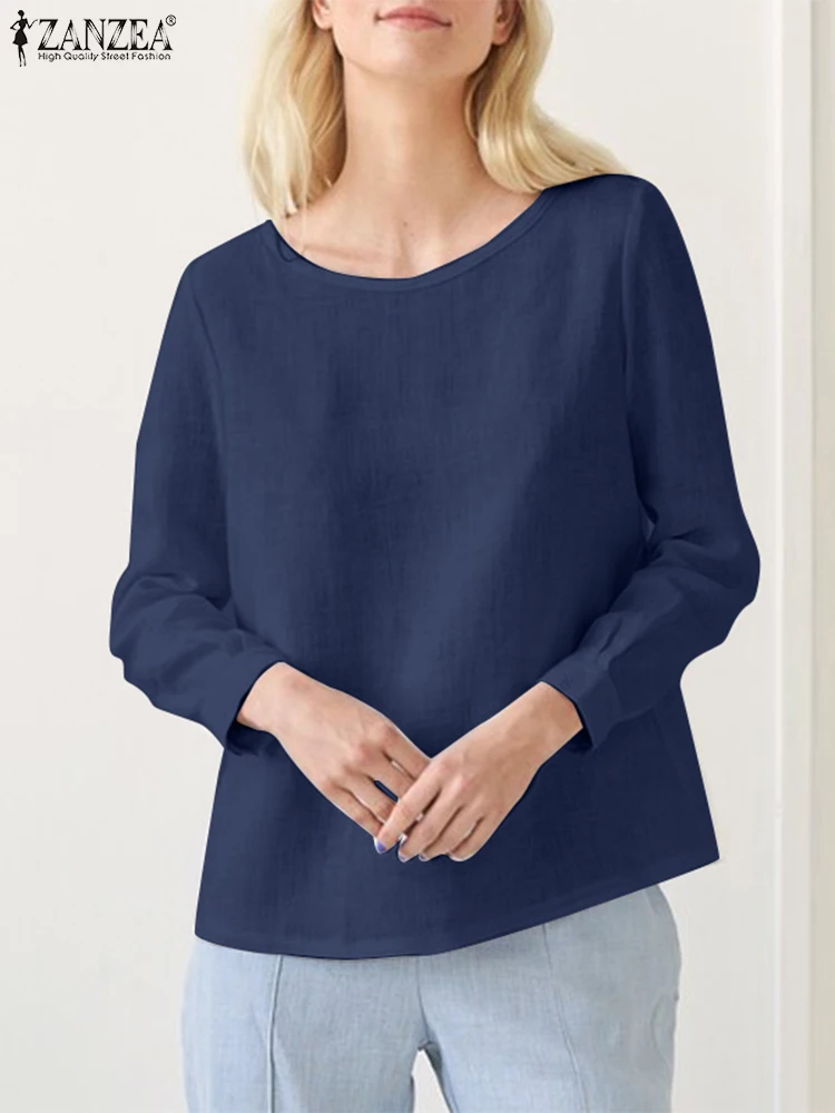 Топ ZANZEA женский оверсайз, Офисная однотонная блузка с длинным рукавом, тонкая рубашка с круглым вырезом, модная повседневная Элегантная сор...
Топ ZANZEA женский оверсайз, Офисная однотонная блузка с длинным рукавом, тонкая рубашка с круглым вырезом, модная повседневная Элегантная сор...