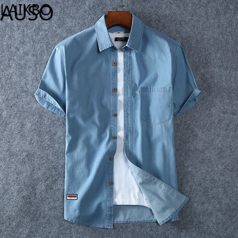 2021 Summer New Men's Denim Shirt Large Size Short Sleeve Fashion Loose Casual Cotton Cowboy Shirt Male Brand 6XL 7XL 8XL
2021 Summer New Men's Denim Shirt Large Size Short Sleeve Fashion Loose Casual Cotton Cowboy Shirt Male Brand 6XL 7XL 8XL