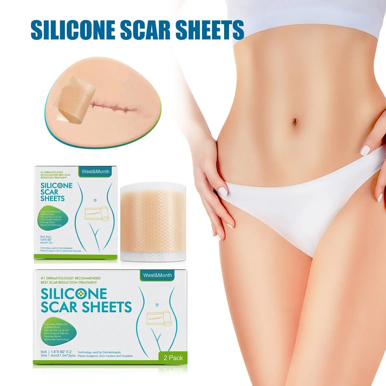 Scar Removal Patch Surgery Self-Adhesive Silicone Gel Tape Removal Scar Tape Therapy Patch for Acne Trauma Burn Scar Skin Repair
Scar Removal Patch Surgery Self-Adhesive Silicone Gel Tape Removal Scar Tape Therapy Patch for Acne Trauma Burn Scar Skin Repair