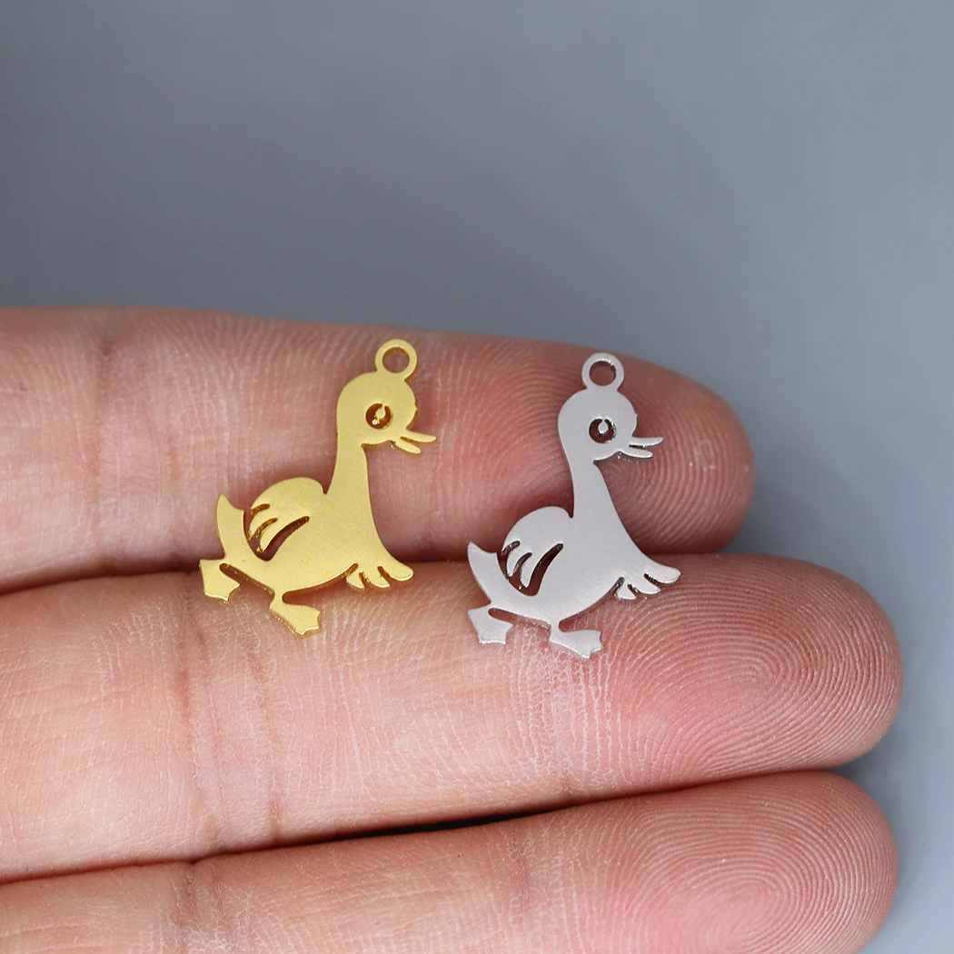 5pcs/lot Creative Cartoon Lovely Duck Charm Pendant For Necklace Bracelets Jewelry Crafts Making Handmade Stainless Steel Charm
5pcs/lot Creative Cartoon Lovely Duck Charm Pendant For Necklace Bracelets Jewelry Crafts Making Handmade Stainless Steel Charm