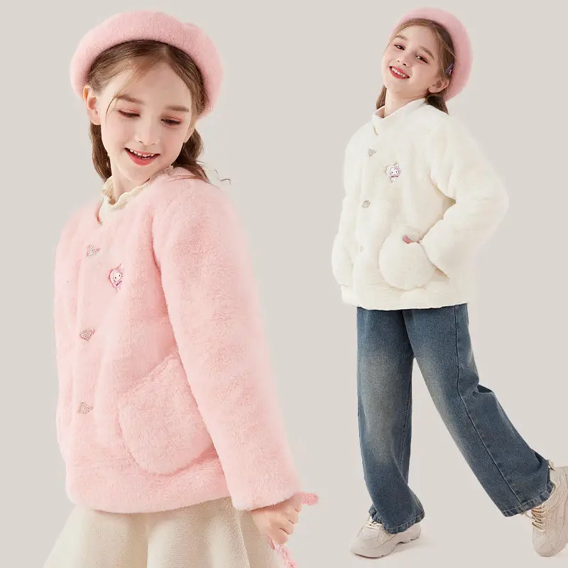 2023 Kawaii Sanrio Hellokittyed Coat Cute Girls Autumn and Winter Flannel Plush Fashionable Warm Top Cartoon Coat Pink White
2023 Kawaii Sanrio Hellokittyed Coat Cute Girls Autumn and Winter Flannel Plush Fashionable Warm Top Cartoon Coat Pink White
