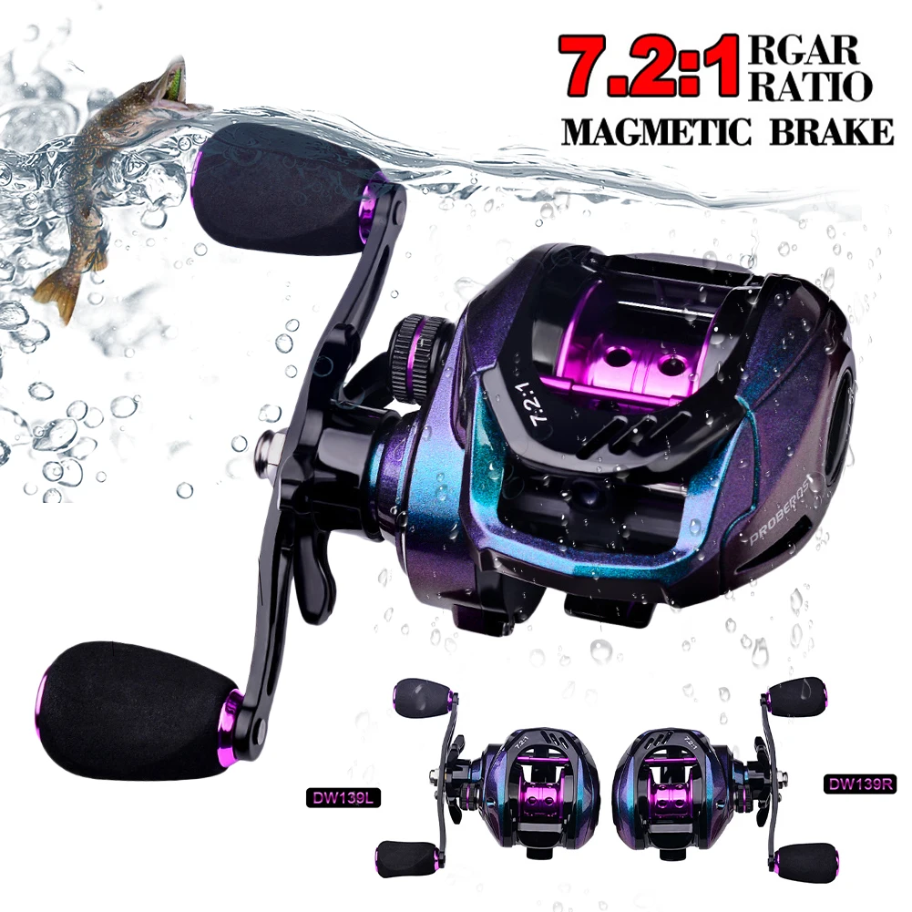 Fishing Reels 7.2:1 Gear Ratio High Speed Ultralight Baitcasting Reel with Aluminum Spool Casting Reel All for Fishing Tackle
Fishing Reels 7.2:1 Gear Ratio High Speed Ultralight Baitcasting Reel with Aluminum Spool Casting Reel All for Fishing Tackle