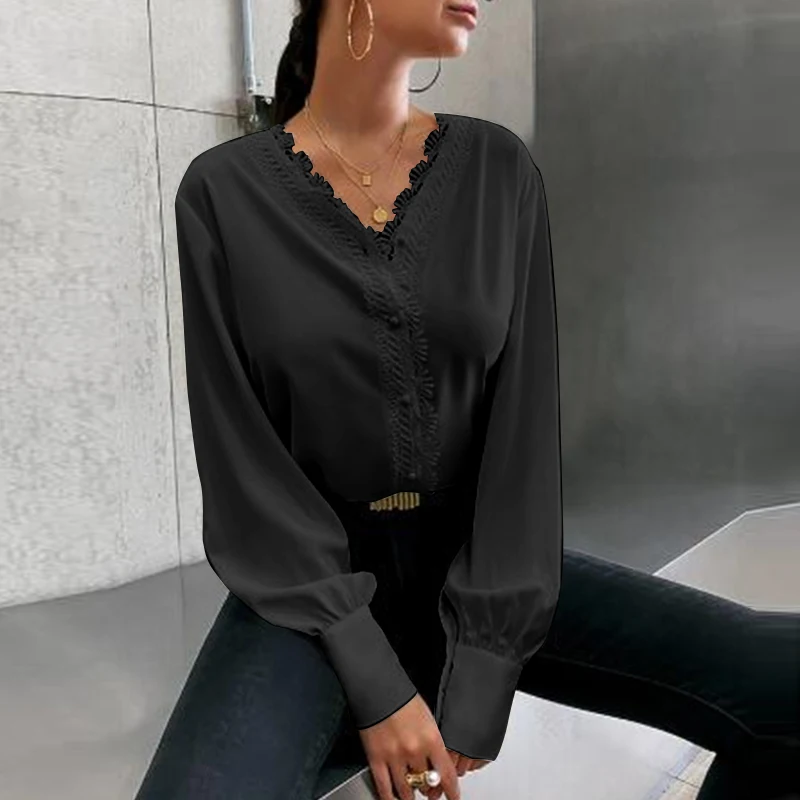 VONDA 2022 Elegant Fashion Pleated Chemise Oversize Women Woman V Neck Blusa Lace Casual Femme Button Up Puff Sleeve Blouse Tops
VONDA 2022 Elegant Fashion Pleated Chemise Oversize Women Woman V Neck Blusa Lace Casual Femme Button Up Puff Sleeve Blouse Tops