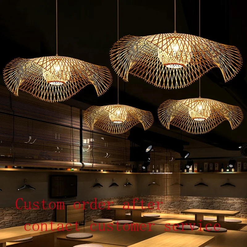 Modern Art Design Rattan Pendant Lamp Restaurant Decorative Light Hotel Bamboo Rattan Lamp
Modern Art Design Rattan Pendant Lamp Restaurant Decorative Light Hotel Bamboo Rattan Lamp