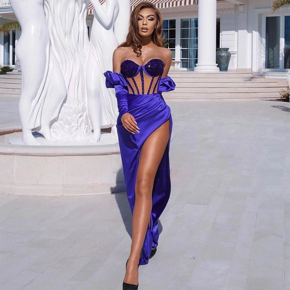 Sexy Prom Dress for Women 2022 Sweetheart Mermaid Evening Dress Long Side Slit Beading Illusion Backless Formal Party Dresses
Sexy Prom Dress for Women 2022 Sweetheart Mermaid Evening Dress Long Side Slit Beading Illusion Backless Formal Party Dresses