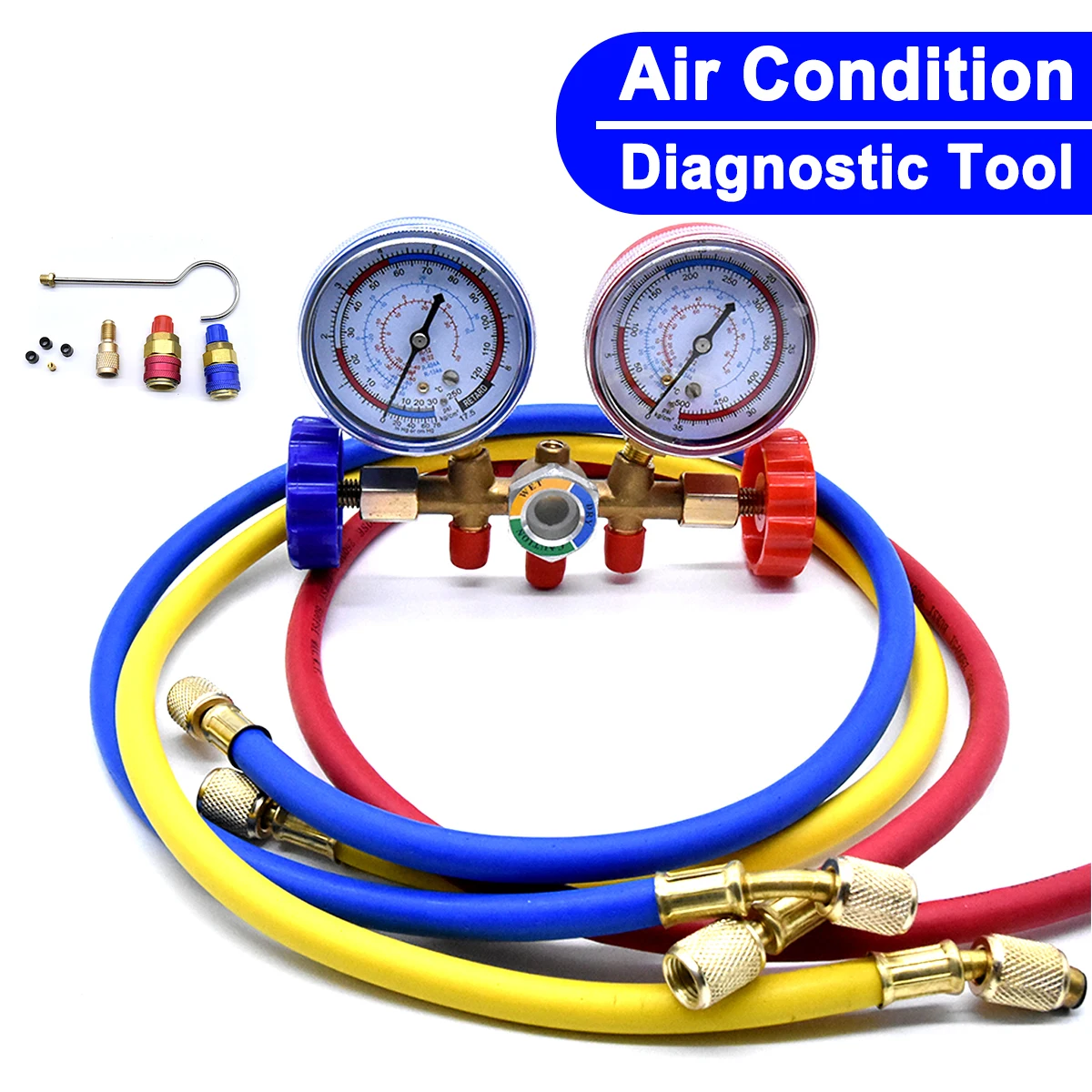 for R22 R12 R134A Auto Refrigerant H/L Car HVAC A/C Refrigeration Kit Manifold Gauge Set Quick Coupler Manifold Gauge Tool Set
for R22 R12 R134A Auto Refrigerant H/L Car HVAC A/C Refrigeration Kit Manifold Gauge Set Quick Coupler Manifold Gauge Tool Set