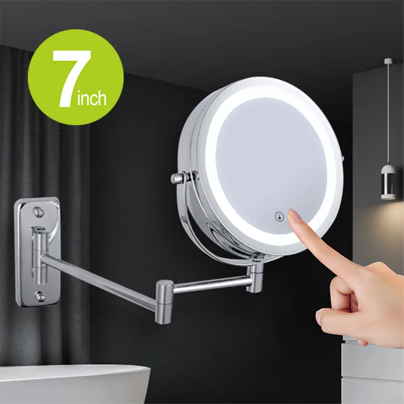 Inch Cosmetic Makeup LED Mirror Mirrors Mirror Wall Smart Mounted Arm Side Bathroom Wall Folding with Double Light 7 Extend
Inch Cosmetic Makeup LED Mirror Mirrors Mirror Wall Smart Mounted Arm Side Bathroom Wall Folding with Double Light 7 Extend
