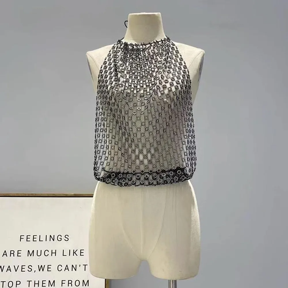 2023 New diamond sleeveless vest women inside and outside shiny fashion sexy mesh crop top
2023 New diamond sleeveless vest women inside and outside shiny fashion sexy mesh crop top
