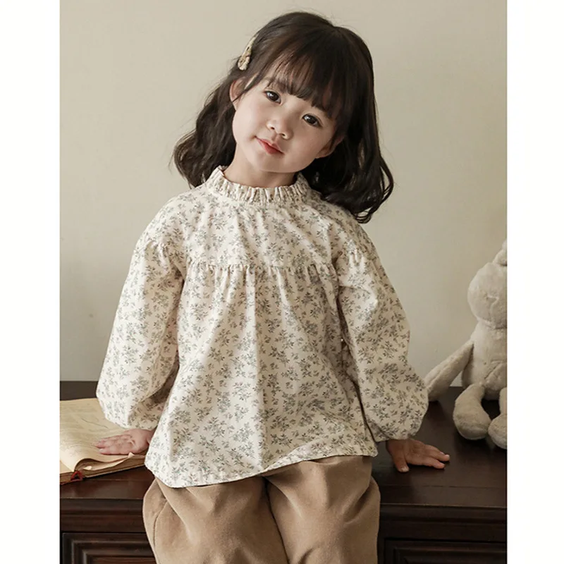 Рубашка и блузка для маленьких девочек, детская одежда в Корейском стиле, весна-осень 2024, повседневные свободные детские топы, модная одежда для девочек с принтом 
Рубашка и блузка для маленьких девочек, детская одежда в Корейском стиле, весна-осень 2024, повседневные свободные детские топы, модная одежда для девочек с принтом