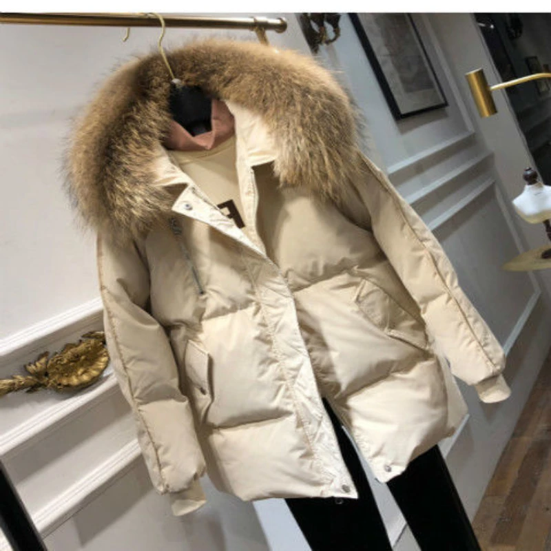 Coat Woman White Duck Down Jacket Female Fur Hooded Light Jackets Winter Long Sleeve Fashion Solid Inner Portable Coats G534
Coat Woman White Duck Down Jacket Female Fur Hooded Light Jackets Winter Long Sleeve Fashion Solid Inner Portable Coats G534