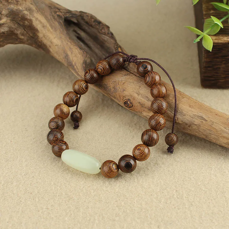 Natural Hotan Jade Sandalwood Buddha Beads Hand String Female Student Wooden Sandalwood Bracelet Couple Ethnic Style Jewelry
Natural Hotan Jade Sandalwood Buddha Beads Hand String Female Student Wooden Sandalwood Bracelet Couple Ethnic Style Jewelry