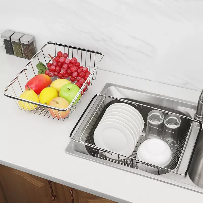 NEW Stainless Steel Adjustable Sink Dish Drain Rack Single Layer Expandable Drying Basket Fruit Bowl Drainer Holder Kitchen Uten
NEW Stainless Steel Adjustable Sink Dish Drain Rack Single Layer Expandable Drying Basket Fruit Bowl Drainer Holder Kitchen Uten