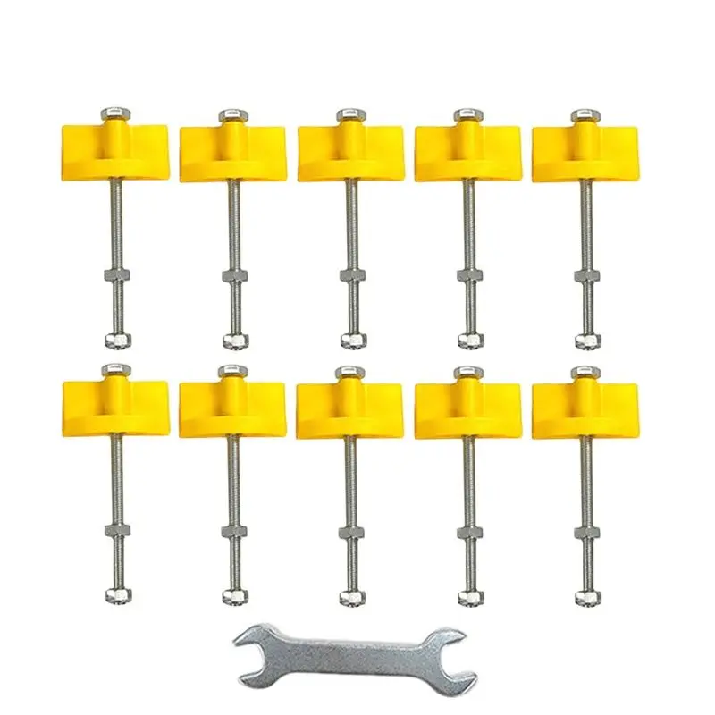 10pcs Manual Tile Locator Wall Tiles Regulator Height Adjustable Positioner Leveler Ceramic Fine Thread Rising Construction Tool 
10pcs Manual Tile Locator Wall Tiles Regulator Height Adjustable Positioner Leveler Ceramic Fine Thread Rising Construction Tool