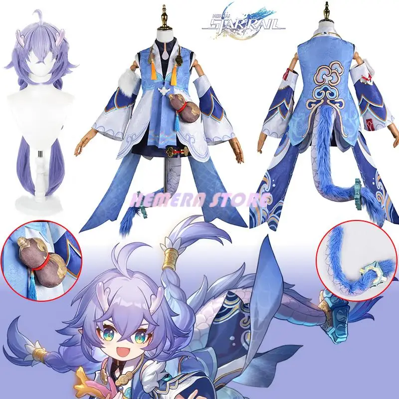 Honkai Star Rail Bailu Cosplay Costume Game Costume Long Purple Dual Ponytail Wig Cute Halloween Carnival Suit Outfit Girl Gift
Honkai Star Rail Bailu Cosplay Costume Game Costume Long Purple Dual Ponytail Wig Cute Halloween Carnival Suit Outfit Girl Gift