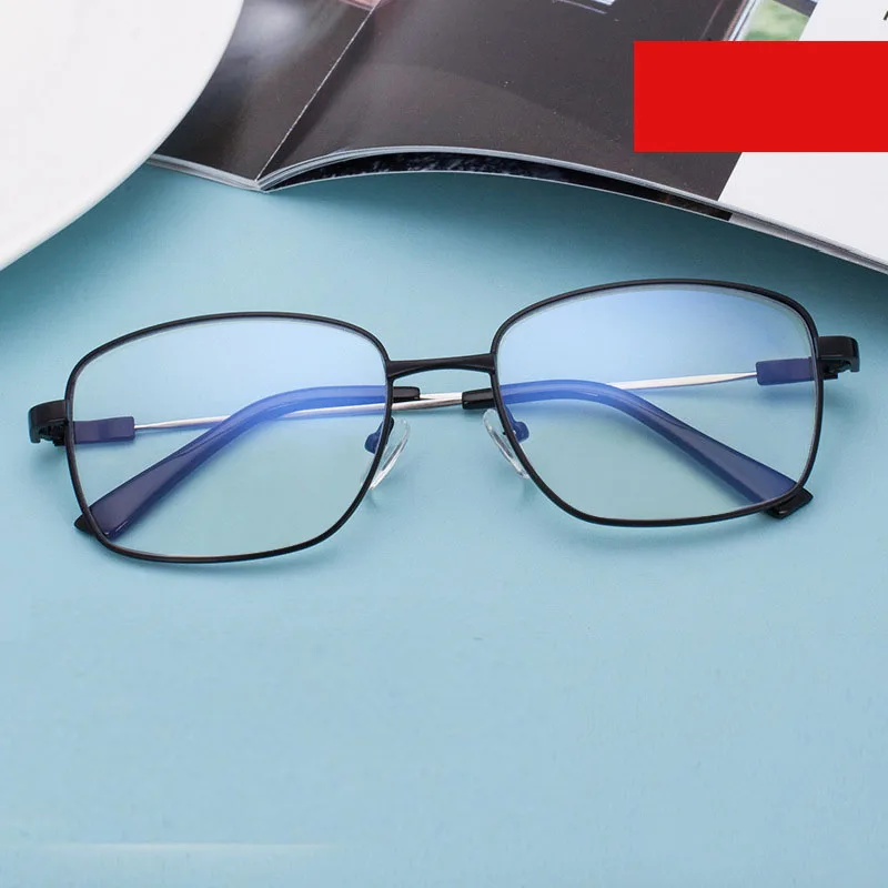 

Модные очки для чтения, мужские металлические очки, оправа для мужских очков, голубые зеркальные очки, полная оправа, квадратные очки для компьютера