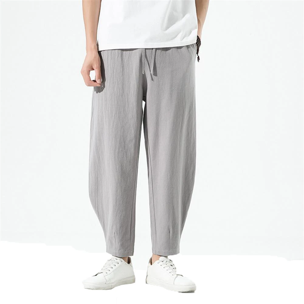 Брюки мужские льняные с эластичной талией, повседневные свободные модные базовые штаны, однотонные, летние
Брюки мужские льняные с эластичной талией, повседневные свободные модные базовые штаны, однотонные, летние