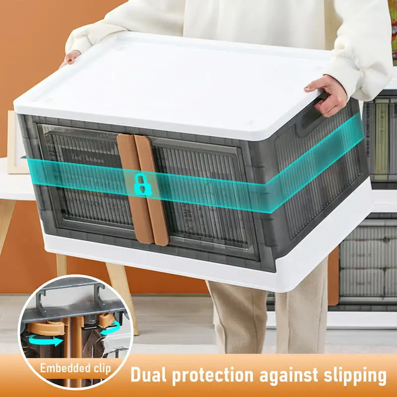 Large Collapsible Storage Box with Open Front and Lid Stackable Closet Bin Desk organizer Storage organizer Makeup organizer Or
Large Collapsible Storage Box with Open Front and Lid Stackable Closet Bin Desk organizer Storage organizer Makeup organizer Or