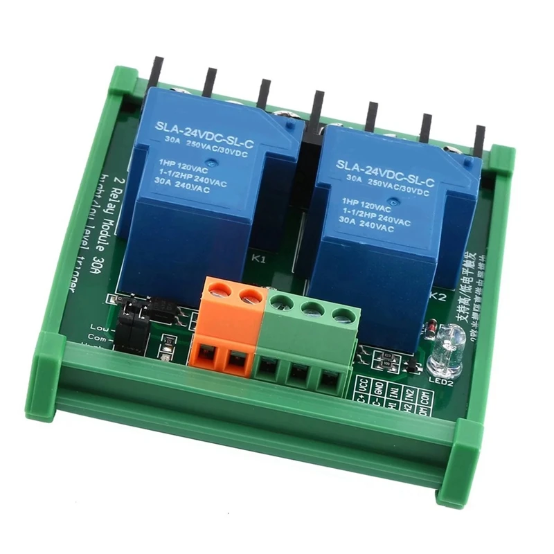 2 Channels 30A High And Low Level Trigger Relay Module Smart Home PLC Automation Control
2 Channels 30A High And Low Level Trigger Relay Module Smart Home PLC Automation Control