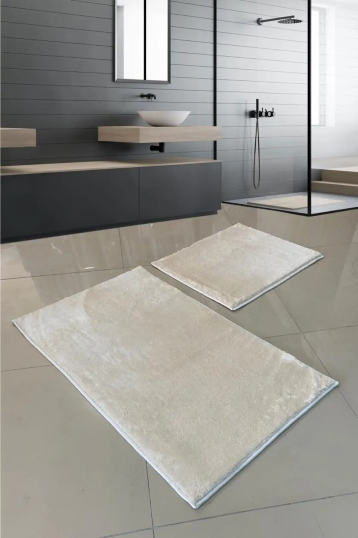 Набор современных Противоскользящих ковриков для ванной комнаты 2'li из хлопка, 80x150, бежевый коврик, текстиль, мебель для дома 
Набор современных Противоскользящих ковриков для ванной комнаты 2'li из хлопка, 80x150, бежевый коврик, текстиль, мебель для дома