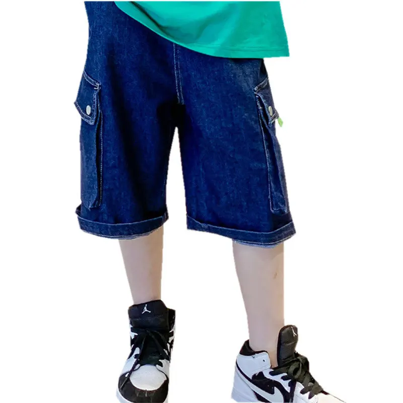 Cargo Shorts for Boys Kids Summer Pants with Pocket Casual Dark Light Blue Color Children Teenage Loose Sport Denim Shorts 5-14Y
Cargo Shorts for Boys Kids Summer Pants with Pocket Casual Dark Light Blue Color Children Teenage Loose Sport Denim Shorts 5-14Y