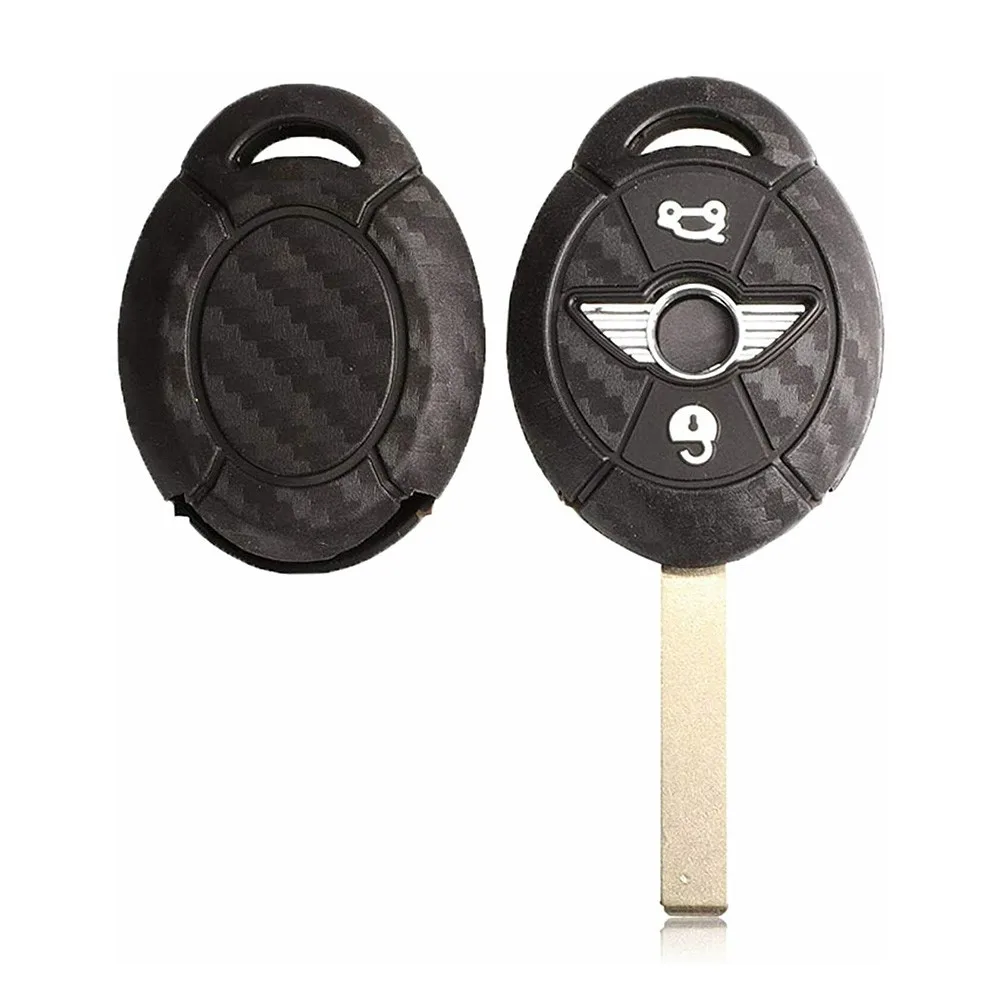 Universal Car Key Cover Silicone Black Carbon Fiber Case Fob For Mini Cooper S R50 R53
Universal Car Key Cover Silicone Black Carbon Fiber Case Fob For Mini Cooper S R50 R53