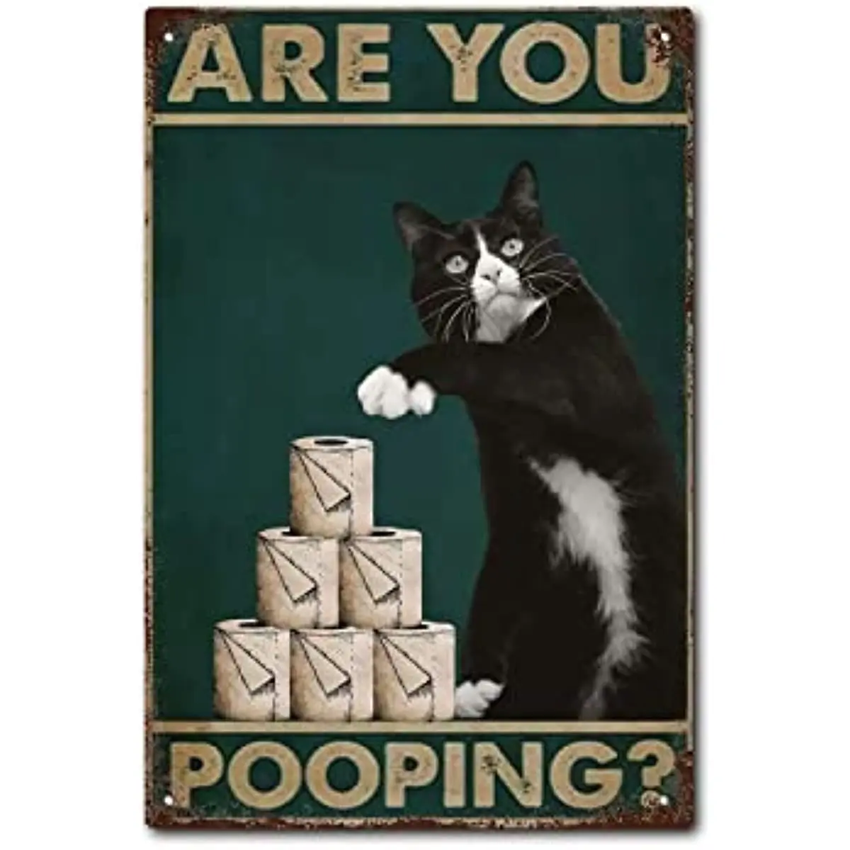 New are You Black Cat Bathroom Funny Novelty Funny Metal Sign Vintage Tin Sign Decor for Kitchen Home Club Sign Gift Plaque
New are You Black Cat Bathroom Funny Novelty Funny Metal Sign Vintage Tin Sign Decor for Kitchen Home Club Sign Gift Plaque