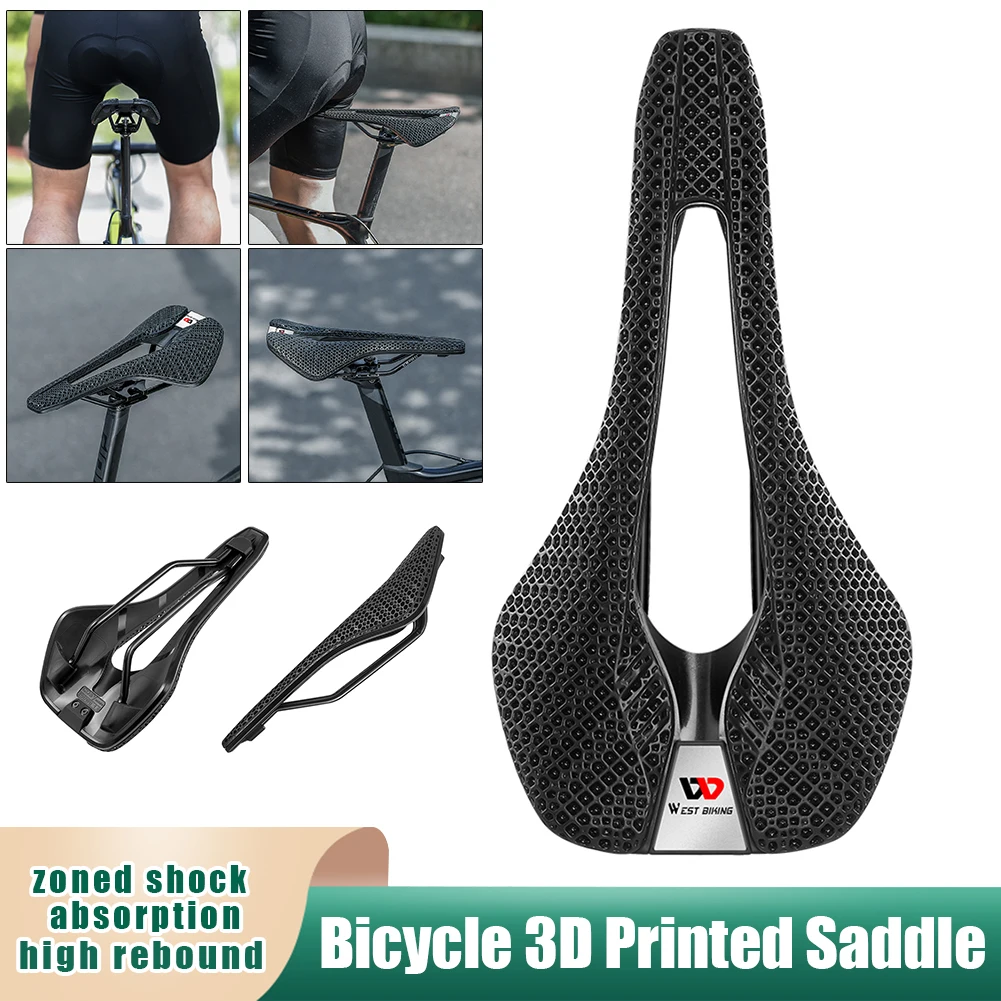 High Quality Bicycle 3D Printing Saddle Hollow Racing Comfortable Breathable Bike Seat Comfort Honeycomb Seat Cushion Bike Parts 
High Quality Bicycle 3D Printing Saddle Hollow Racing Comfortable Breathable Bike Seat Comfort Honeycomb Seat Cushion Bike Parts