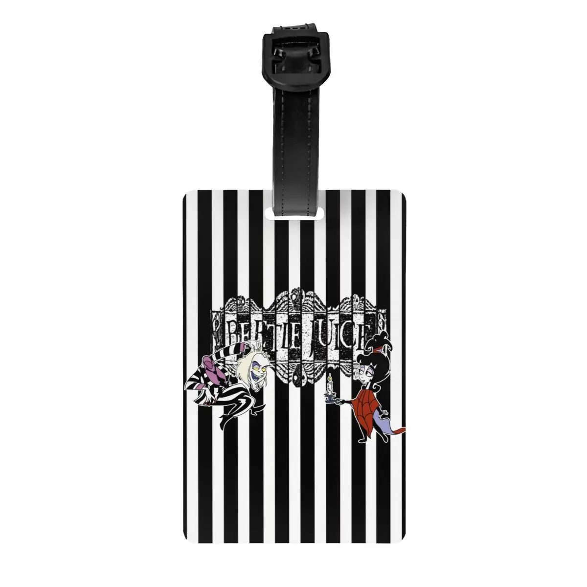 Movie Beetlejuice And Lydia Luggage Tag Privacy Protection Cartoon Tim Burton Horror Film Baggage Tags Bag Labels Suitcase
Movie Beetlejuice And Lydia Luggage Tag Privacy Protection Cartoon Tim Burton Horror Film Baggage Tags Bag Labels Suitcase