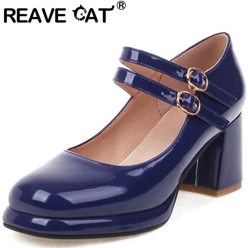 REAVE CAT Fashion Women's Platform Pumps Round Toe Chunky Heels Buckle Straps Plus Size 30-43 Solid Pink Red Sweet Spring S3380
REAVE CAT Fashion Women's Platform Pumps Round Toe Chunky Heels Buckle Straps Plus Size 30-43 Solid Pink Red Sweet Spring S3380
