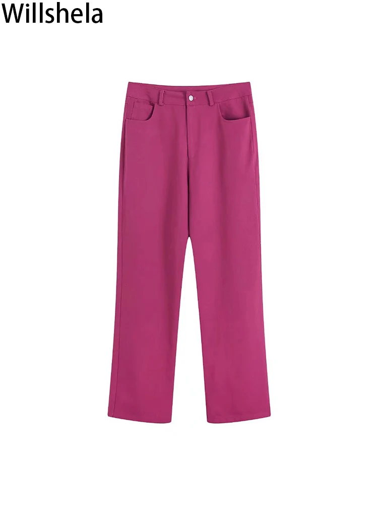 Willshela Women Fashion With Pockets Denim Solid Front Zipper Trouser Vintage Full Length Female Chic Lady Pants
Willshela Women Fashion With Pockets Denim Solid Front Zipper Trouser Vintage Full Length Female Chic Lady Pants
