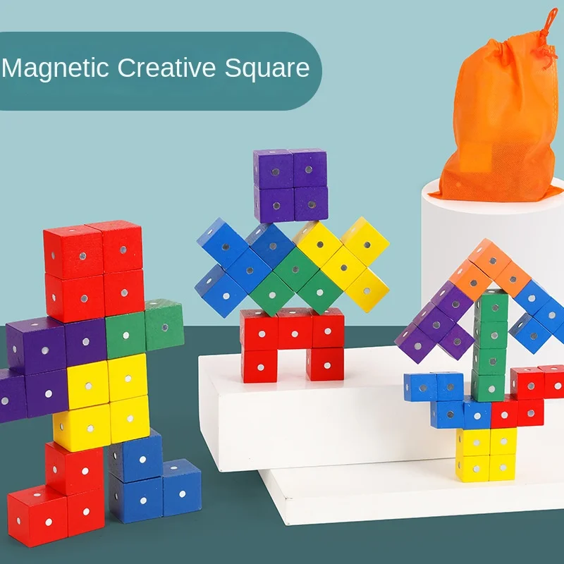 Wood Block Toys 5Pcs Magnet Cube Children Magnetic DIY 3D Model Building Blocks For Kids Educational Math Toys Christmas Gifts 
Wood Block Toys 5Pcs Magnet Cube Children Magnetic DIY 3D Model Building Blocks For Kids Educational Math Toys Christmas Gifts