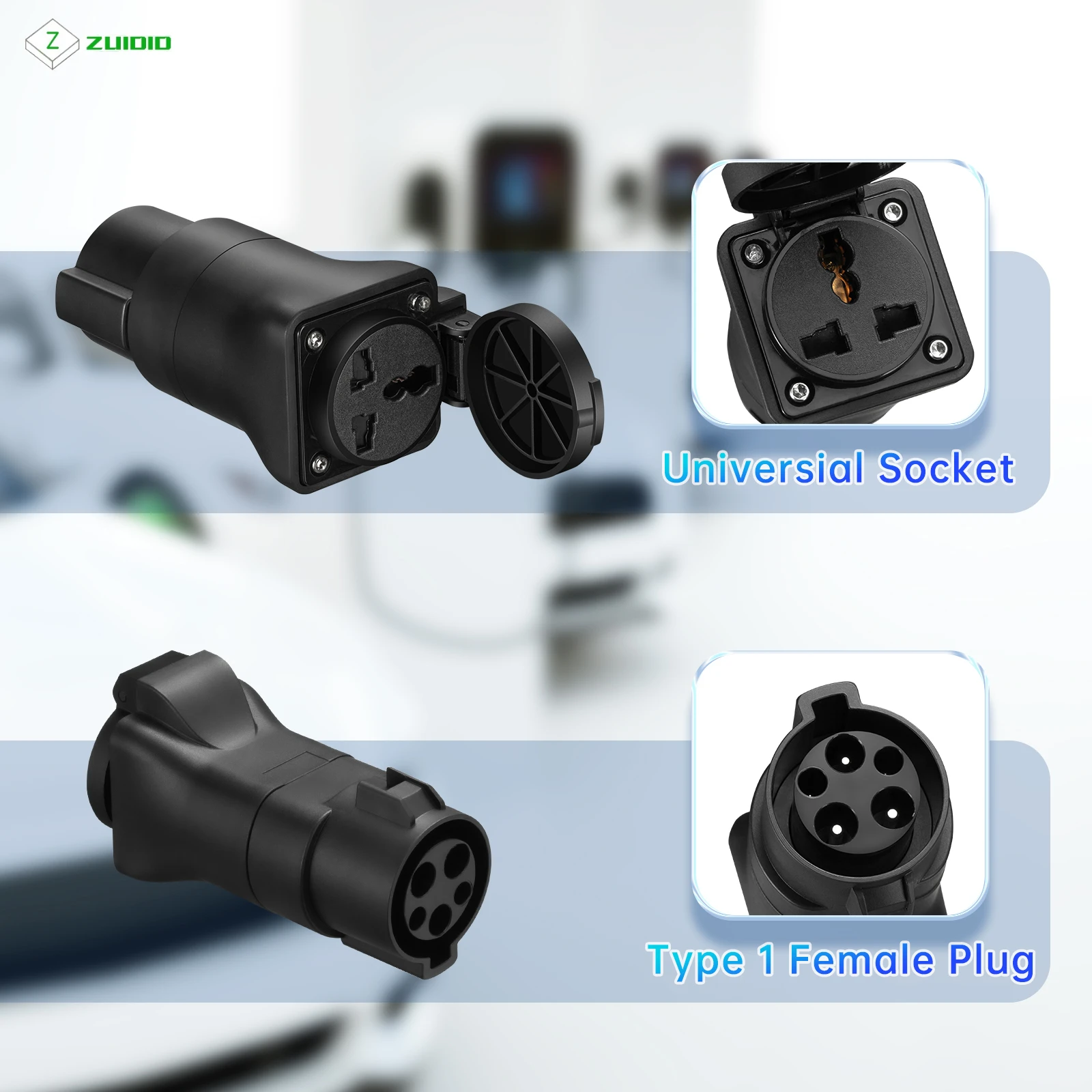J1772 Type1 to Socket AC 220V EV Charger Connector Adapter EVSE Plug For RV Camper Electric Scooter External Type 1 SAE
J1772 Type1 to Socket AC 220V EV Charger Connector Adapter EVSE Plug For RV Camper Electric Scooter External Type 1 SAE