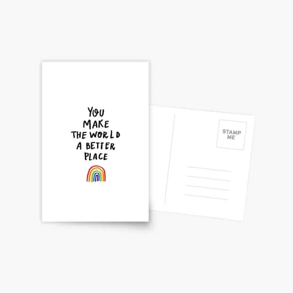 You Make The World A Better Place Postcard Life Print Hoom Cartoon Boys Simple Memory Indoor Style Aesthetic Photocard Bedroom
You Make The World A Better Place Postcard Life Print Hoom Cartoon Boys Simple Memory Indoor Style Aesthetic Photocard Bedroom
