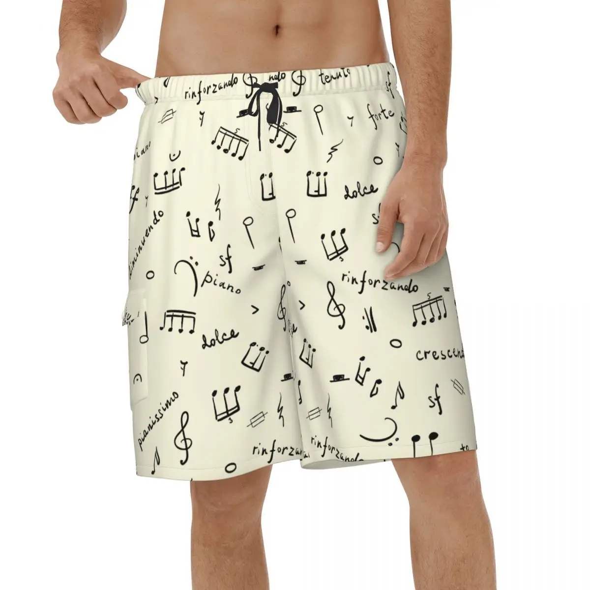 Musical Note Pattern Shorts Summer Mens Beach Shorts Classical Melody Printed Men Swim Trunks 
Musical Note Pattern Shorts Summer Mens Beach Shorts Classical Melody Printed Men Swim Trunks
