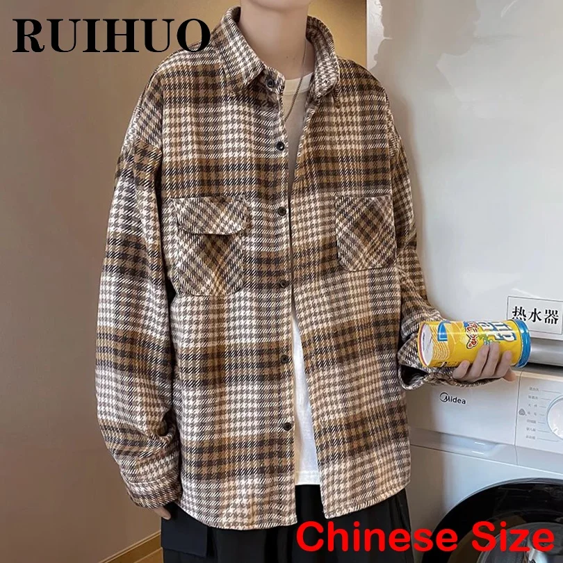 RUIHUO Plaid Vintage Shirt Men Summer Clothes Oversized T Shirt For Men Harajuku Blouses Chinese Size 2XL 2022 New Arrivals
RUIHUO Plaid Vintage Shirt Men Summer Clothes Oversized T Shirt For Men Harajuku Blouses Chinese Size 2XL 2022 New Arrivals