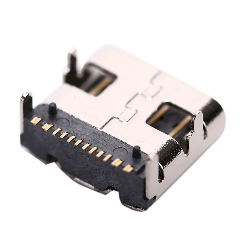 

1pc 16 Pin SMT Socket Connector Micro USB Type C 3.1 Female Placement SMD DIP For PCB Design DIY High Current Charging