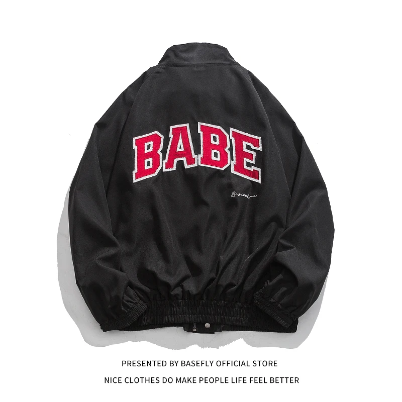New Arrival Autumn And Spring Thin BABE Letter Embroidery Oversize Big Men Casual Jacket Unisex Women Coach Coat Street Vintage
New Arrival Autumn And Spring Thin BABE Letter Embroidery Oversize Big Men Casual Jacket Unisex Women Coach Coat Street Vintage
