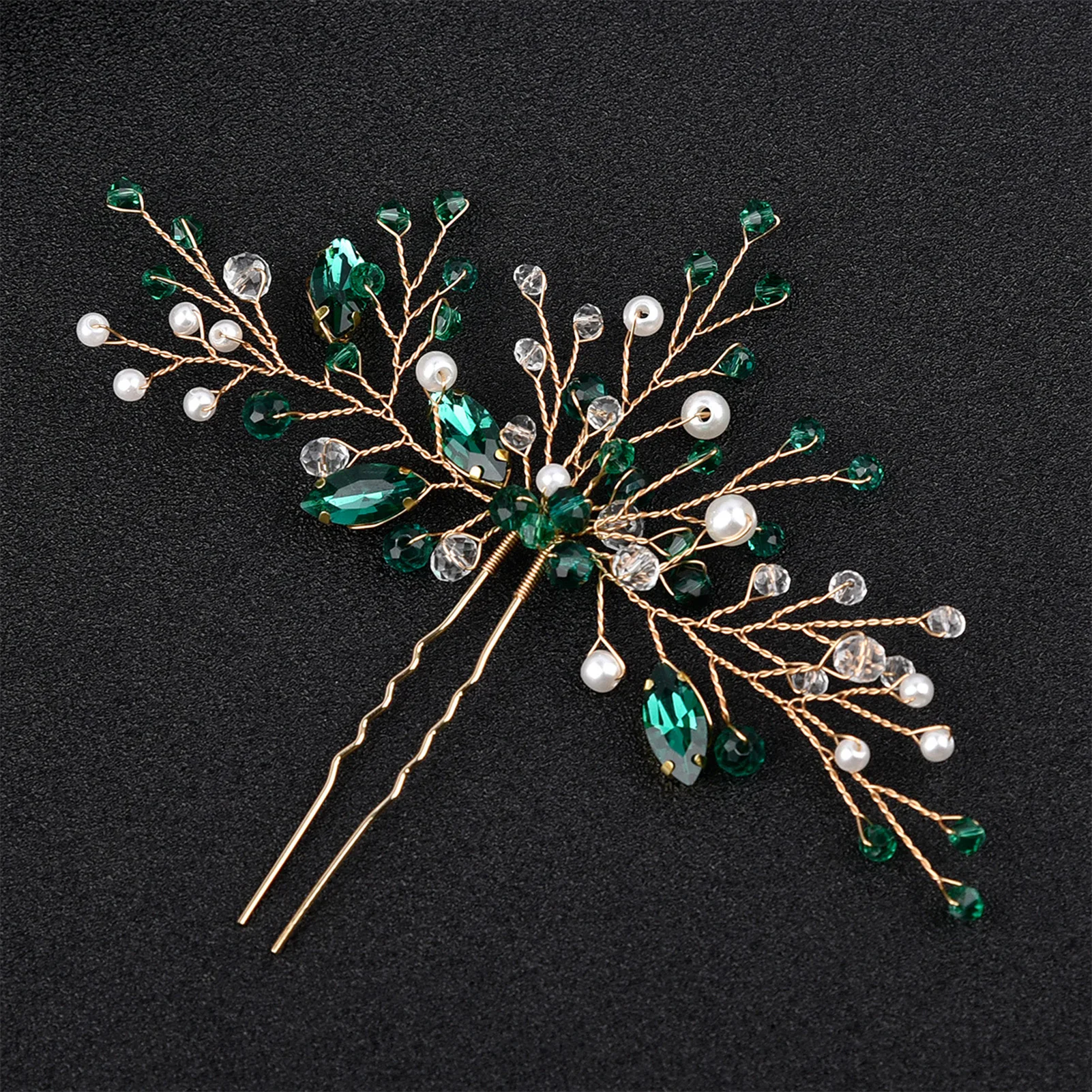 Wedding Hairpin Tiaras Girls Hair Clips Green Crystal U-shaped Pearl Hair Forks Fashion Wedding Hair Ornament Jewelry Wholesale
Wedding Hairpin Tiaras Girls Hair Clips Green Crystal U-shaped Pearl Hair Forks Fashion Wedding Hair Ornament Jewelry Wholesale