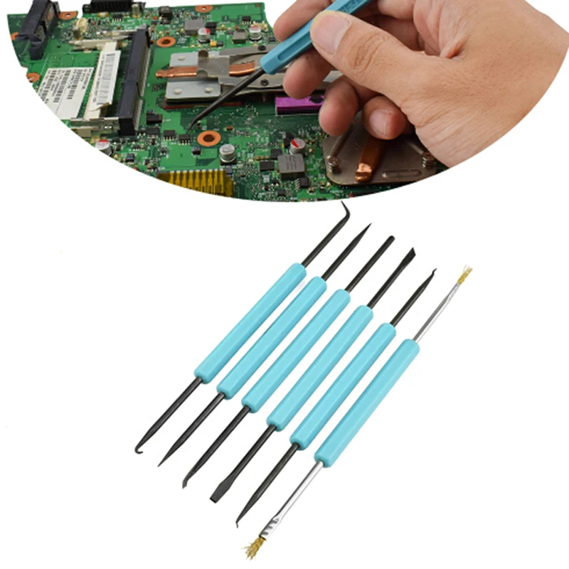 6pcs/set Soldering Solder Iron Hot Air Gun Welding Assist Disassemble Tool For BGA Electronic Components Repair
6pcs/set Soldering Solder Iron Hot Air Gun Welding Assist Disassemble Tool For BGA Electronic Components Repair