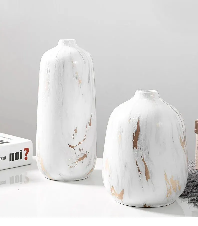 Modern White Ceramic Vase Marble Pattern Flowerpot Desktop Office Decoration Flower Arrangement Vases Home Furnishing Decoration
Modern White Ceramic Vase Marble Pattern Flowerpot Desktop Office Decoration Flower Arrangement Vases Home Furnishing Decoration