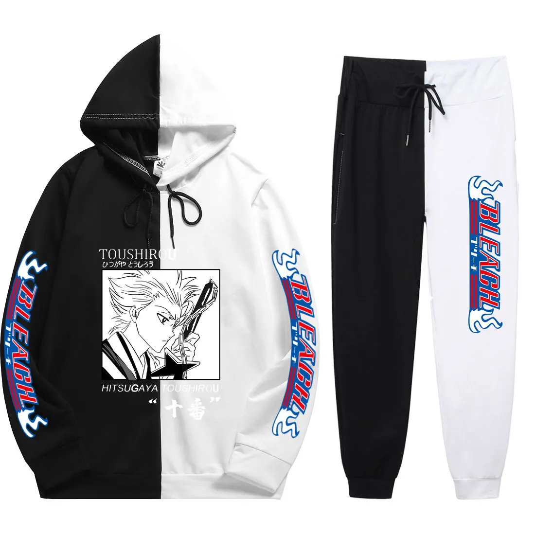 Japan Summer Men sets Anime BLEACH toushirou Print Hoodies Sweatshirt Casual Soft Patchwork Thin Hoodie+Pants Man 2 Pieces Sets
Japan Summer Men sets Anime BLEACH toushirou Print Hoodies Sweatshirt Casual Soft Patchwork Thin Hoodie+Pants Man 2 Pieces Sets