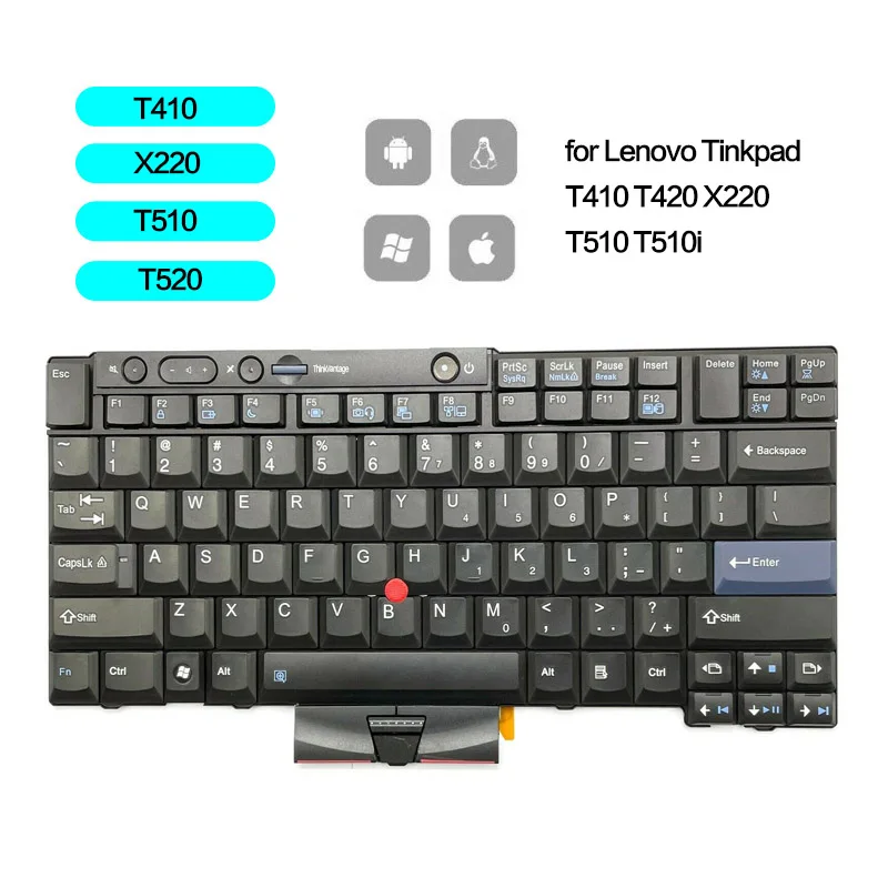 Original 95% new English keyboard for Lenovo Tinkpad T410 T420 X220 T510 T510i T520 T520i W510 W520 T400S T410i T420i X220i T410
Original 95% new English keyboard for Lenovo Tinkpad T410 T420 X220 T510 T510i T520 T520i W510 W520 T400S T410i T420i X220i T410
